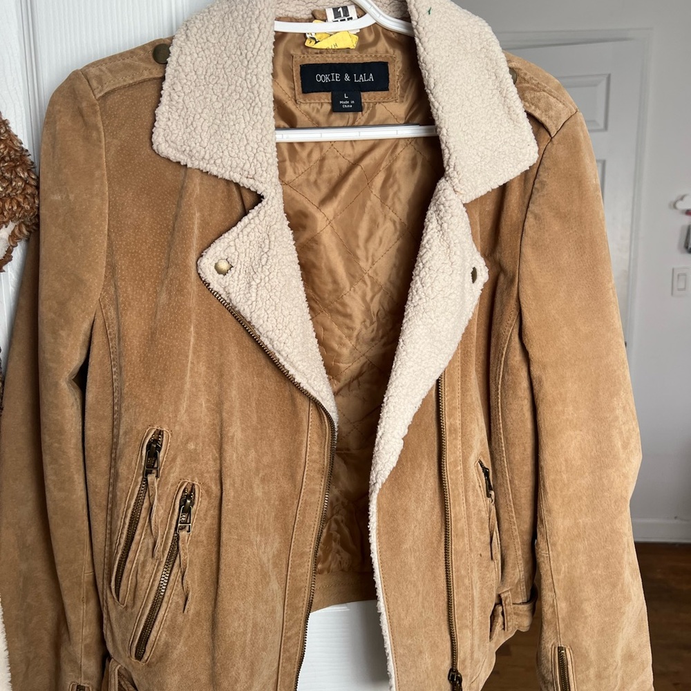 Cote & Ciel Tan Suede Jacket